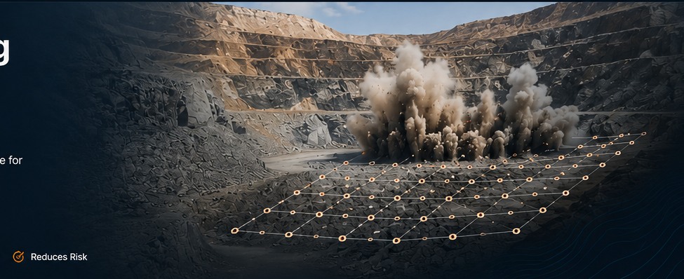 Quarry blast and blast-hole design pattern